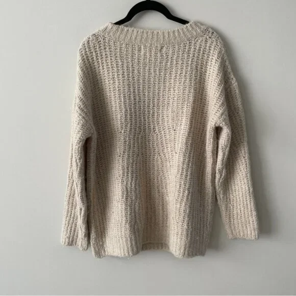 Anthropologie Camilla Wool Blend Knit Oversized Sweater XS